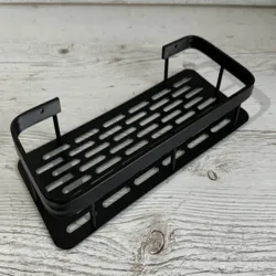 Półka do łazienki pod prysznic do kuchni loft wisząca metalowa czarna-5907451358771