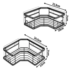 2x półka łazienkowa narożna do łazienki pod prysznic prysznicowa-5907451358436