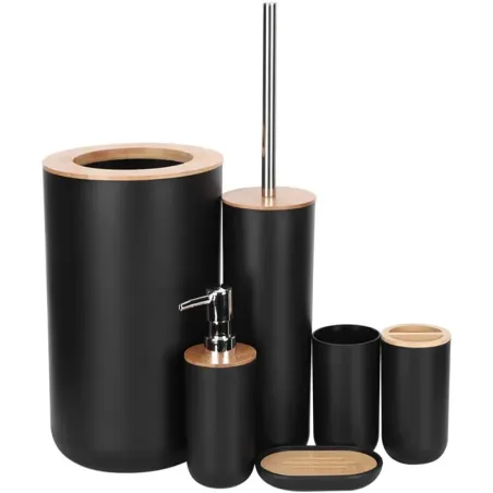 Zestaw łazienkowy 6w1 komplet szczotka do łazienki wc dozownik kosz-5907451353219