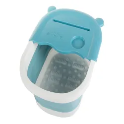 Miska do masażu stóp składana niebieska silikonowa z wypustkami-5907451348703