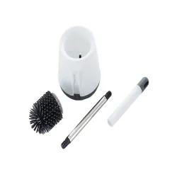 Szczotka toaletowa silikonowa do łazienki toalety wc komplet z postawą-5907451339640