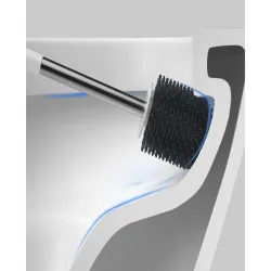 Szczotka toaletowa silikonowa do łazienki toalety wc komplet z postawą-5907451339640