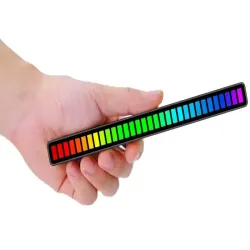 Ledy usb reakcja na dźwięk multikolor neon rgb led akumulatorowe-5907451341438