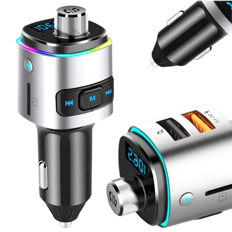 Transmiter bluetooth fm i szybka ładowarka samochodowa 2x usb-5907451369722