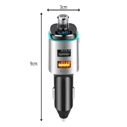 Transmiter bluetooth fm i szybka ładowarka samochodowa 2x usb-5907451369722