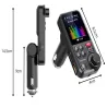Transmiter bluetooth 5.0 fm zestaw głośnomówiący usb qc tf bass lcd-5907451369715