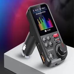 Transmiter bluetooth 5.0 fm zestaw głośnomówiący usb qc tf bass lcd-5907451369715