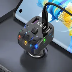 Transmiter fm mp3 zestaw głośnomówiący 2xusb + usb-c bt 5.3 lcd 12v-5907451363638