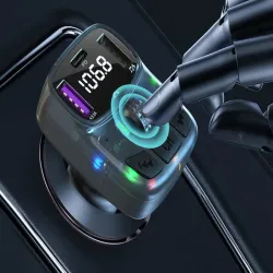 Transmiter fm mp3 zestaw głośnomówiący 2xusb + usb-c bt 5.3 lcd 12v-5907451363638