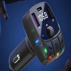 Transmiter fm mp3 zestaw głośnomówiący 2xusb + usb-c bt 5.3 lcd 12v-5907451363638