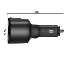 Gniazdo zapalniczki rozdzielacz ładowarka 2 usb z podświetleniem-5907451342817