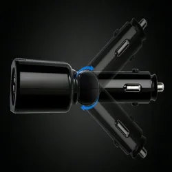 Gniazdo zapalniczki rozdzielacz ładowarka 2 usb z podświetleniem-5907451342817