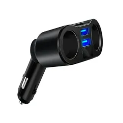 Gniazdo zapalniczki rozdzielacz ładowarka 2 usb z podświetleniem-5907451342817