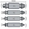 Wykrętaki 2-12mm do urwanych zerwanych śrub szpilek zestaw 4 sztuki-5907451342145
