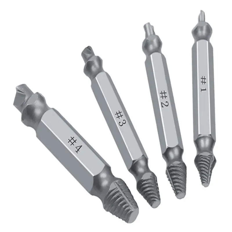 Wykrętaki 2-12mm do urwanych zerwanych śrub szpilek zestaw 4 sztuki-5907451342145