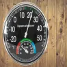 Termometr higrometr pokojowy analogowy duży czarny 13 cm średnicy-5907451345252