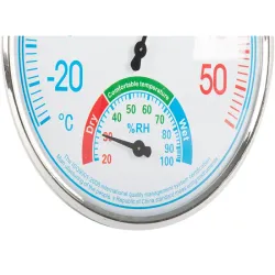 Termometr higrometr pokojowy analogowy duży biały 13 cm średnicy-5907451345238