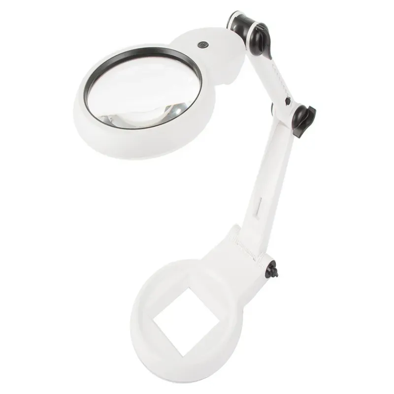 Lupa jubilerska biurkowa duża 12x 8x z podświetleniem 18 led usb-5907451344491