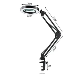 Lampa lupa na ruchomym ramieniu kosmetyczna led dermatologiczna szkło-5907451345047