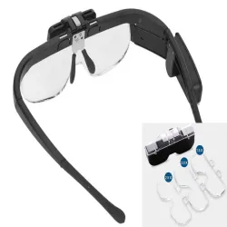 Okulary powiększające podświetlenie led lupa nagłowna z soczewkami-5907451344446