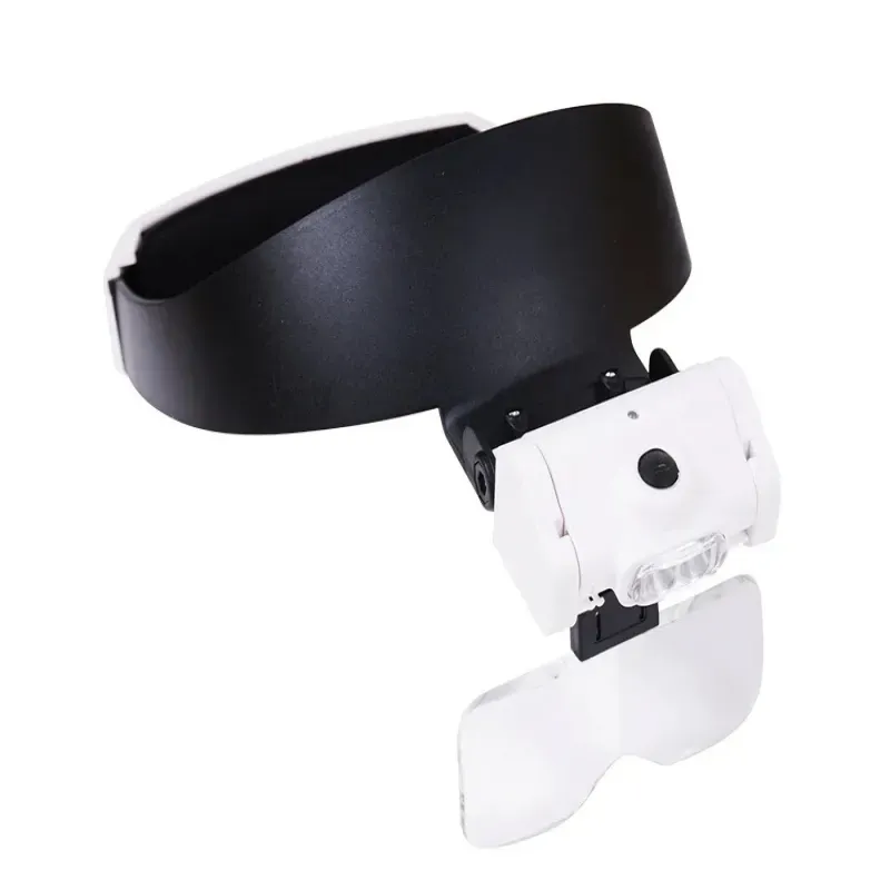 Lupa nagłowna czołowa okulary 2 led podświetlane okulary powiększające-5907451344354