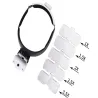 Lupa nagłowna czołowa okulary 2 led podświetlane okulary powiększające-5907451344354