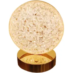 Lampa stołowa LED kryształowa metalowa złota dotykowa 3-barwy CCT USB-6921580382154