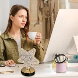 Lampa stołowa LED kryształowa gwiazda złota dotykowa 3-barwy CCT USB-5907085551128