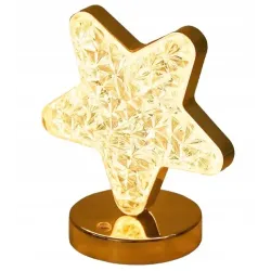 Lampa stołowa LED kryształowa gwiazda złota dotykowa 3-barwy CCT USB-5907085551128