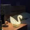 Lampa stołowa LED kryształowa złoty łabędź dotykowa 3-barwy CCT USB-6921580382161