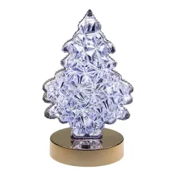 Lampa stołowa LED kryształowa złota choinka dotykowa 3-barwy CCT USB-6921580382123