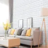 Panele ścienne 3d cegła biała tapeta samoprzylepna pianka ozdobna-5907451375839