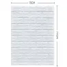 Panele ścienne 3d cegła biała tapeta samoprzylepna pianka ozdobna-5907451375839