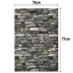 Panele 3d cegła szara tapeta samoprzylepne dekoracyjna piankowa-5907451375822