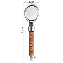 Słuchawka prysznicowa 1/2" oszczędna z filtrem kamiennym turmalin-5907451343425