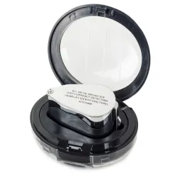 Lupa 40x kieszonkowa składana metalowa podświetleniem 2 led uv-5907451303719