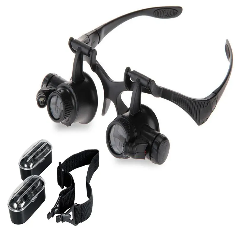 Lupa okulary 25x zegarmistrzowska profesjonalne z podświetleniem led-5907451303191