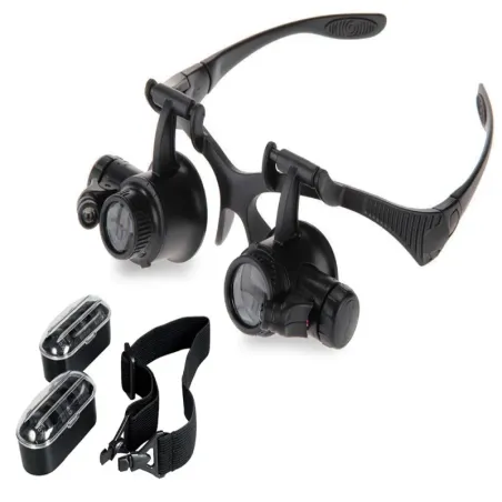 Lupa okulary 25x zegarmistrzowska profesjonalne z podświetleniem led-5907451303191