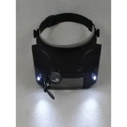 Profesjonalna lupa nagłowna daszek z diodami led 1,5x 3x 9,5x 11x-5907451302903