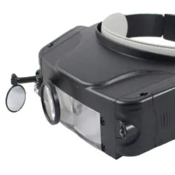 Profesjonalna lupa nagłowna daszek z diodami led 1,5x 3x 9,5x 11x-5907451302903