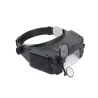 Profesjonalna lupa nagłowna daszek z diodami led 1,5x 3x 9,5x 11x-5907451302903