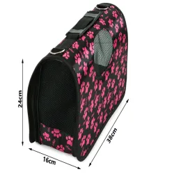 Torba M 38x24x16cm czarna transportowa transporter dla psa kota duża-5907451313831