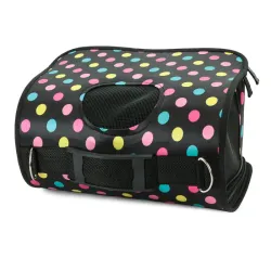 Torba XL 53x30x21cm czarna w groszki transporter dla psa kota duża-5907451313879
