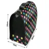 Torba M 38x24x16cm czarna w groszki transporter dla psa kota duża-5907451313848