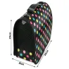Torba L 45x26x20cm czarna w groszki transporter dla psa kota duża-5907451320570