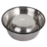Miska 1,3l metalowa dla psa kota srebrna na gumowej podstawie-5907451310458