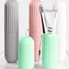 Etui pojemnik na szczoteczkę pastę do zębów podróży różowy organizer-5907451361054