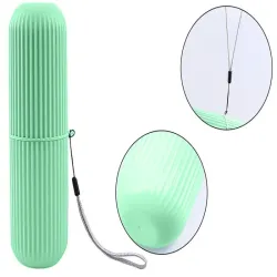 Etui pojemnik na szczoteczkę pastę do zębów podróży zielony organizer-5907451361030