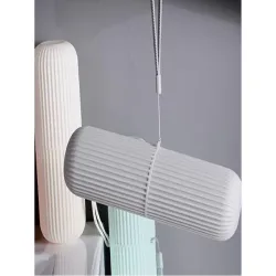 Etui pojemnik na szczoteczkę pastę do zębów podróży szary organizer-5907451361023