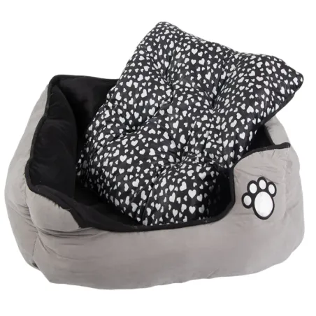 Legowisko posłanie dla psa z wyciąganą poduszką miękkie szare kojec-5907451370148